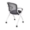 Kee Rectangle Training Table & Chair Set, 72 W, 24 L, 29 H, Wood, Metal, Fabric Top, Grey MT7224GYBPCM23BK - alternate 6